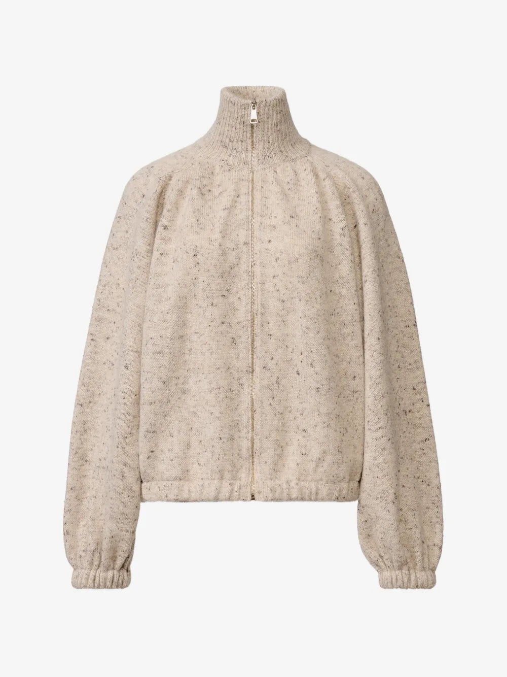 flecked knit cardigan