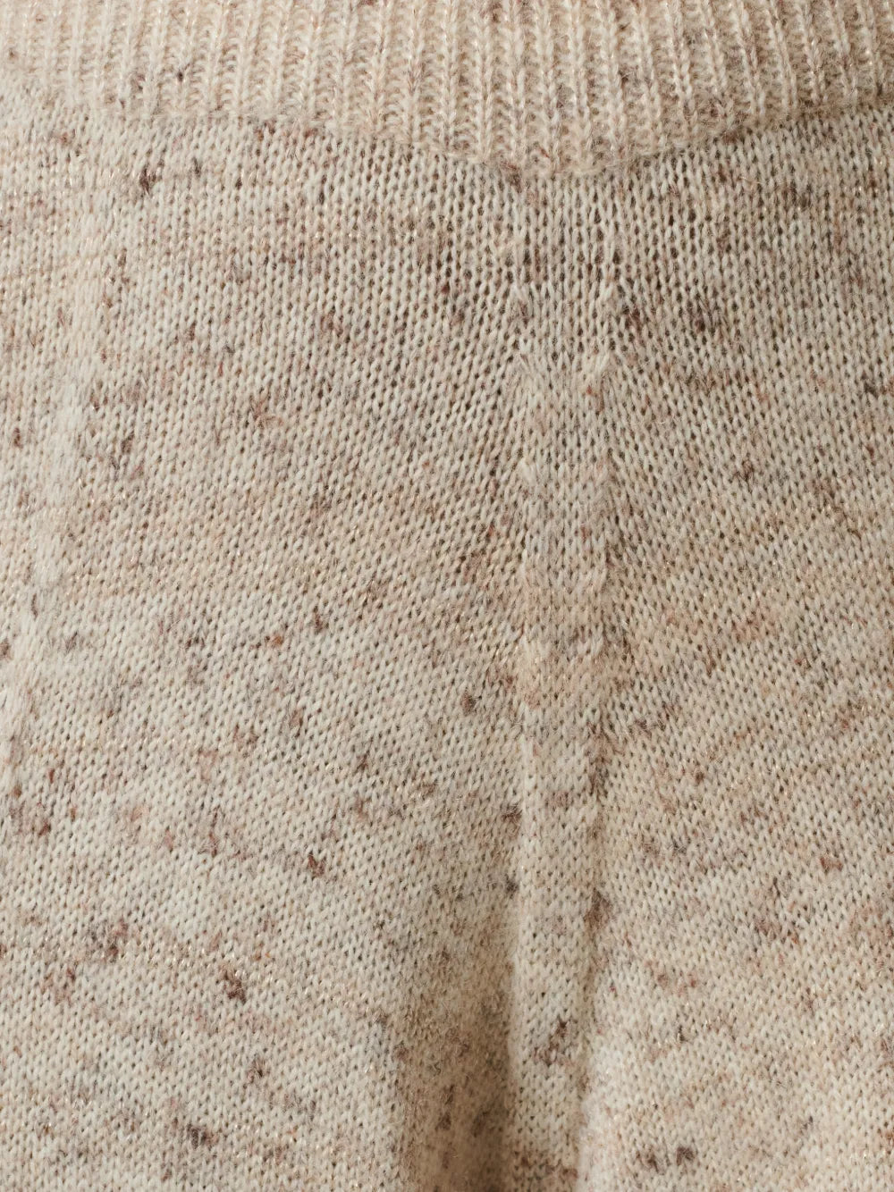 mélange-knit ribbed-cuff trousers