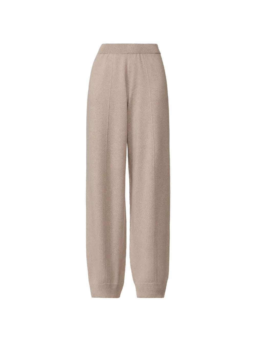 seam-detail knit trousers
