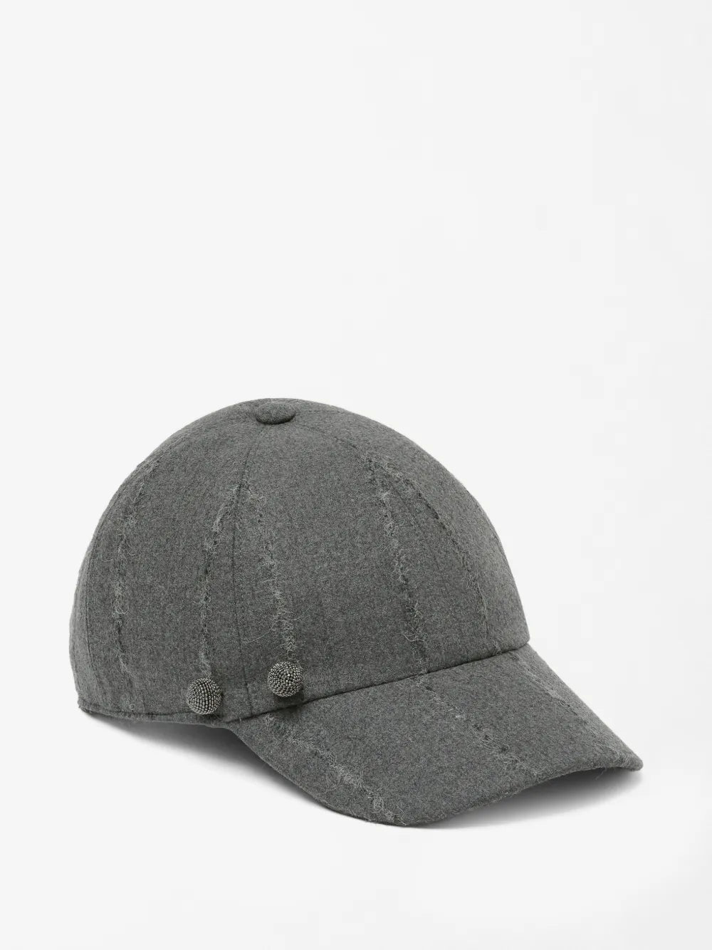 embellished frayed-detail baseball cap