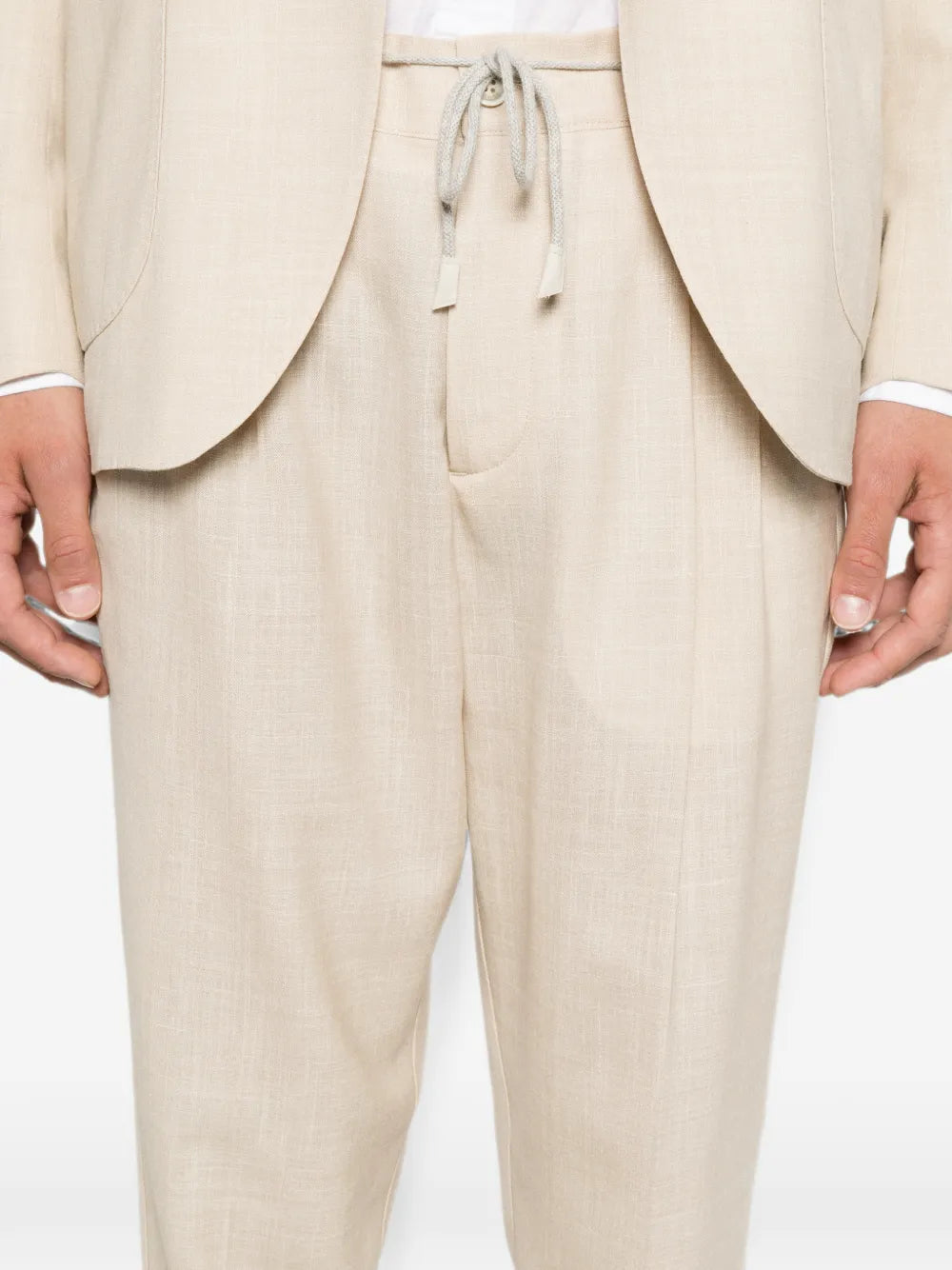drawstring-waist suit
