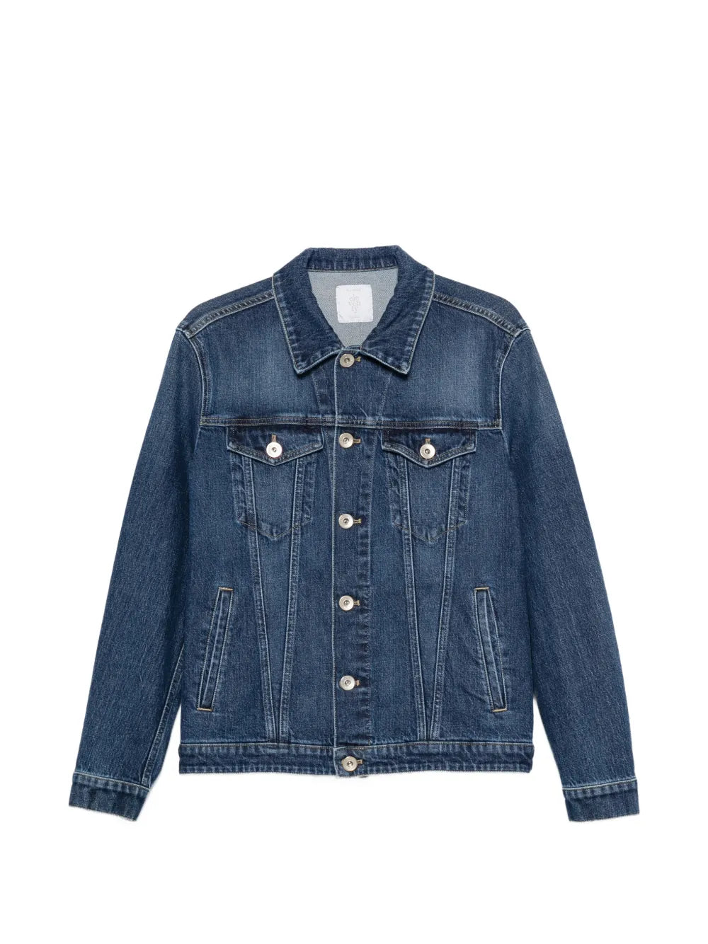 button-fastening denim jacket