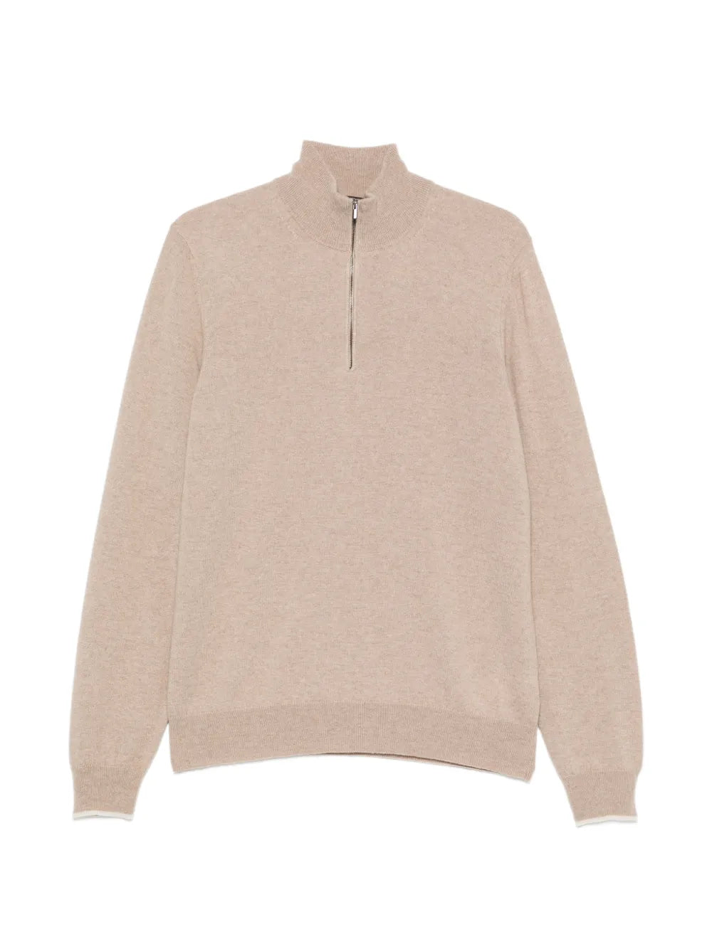 quarter-zip knitted sweater