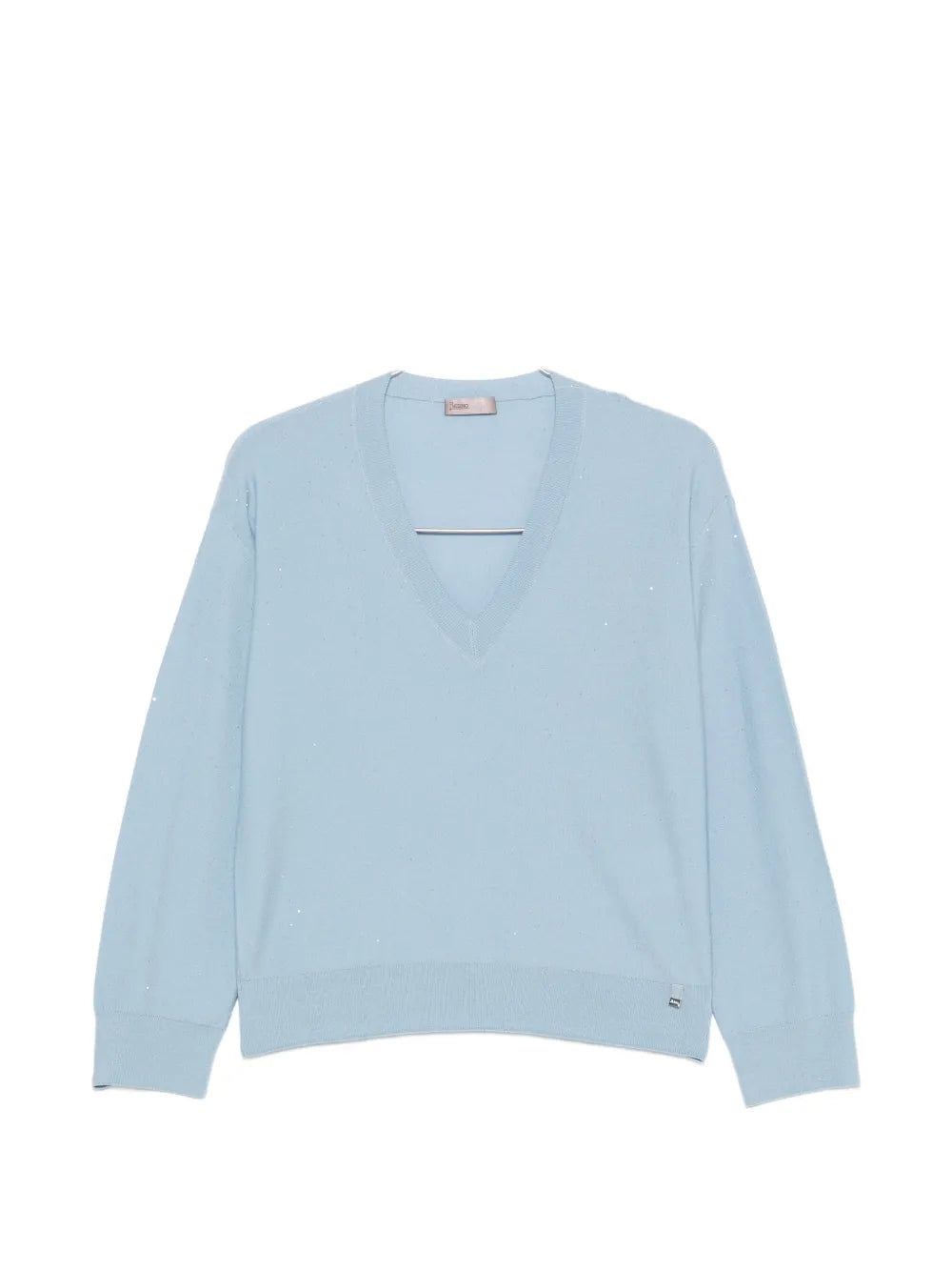 sequin-embellished V-neck sweater