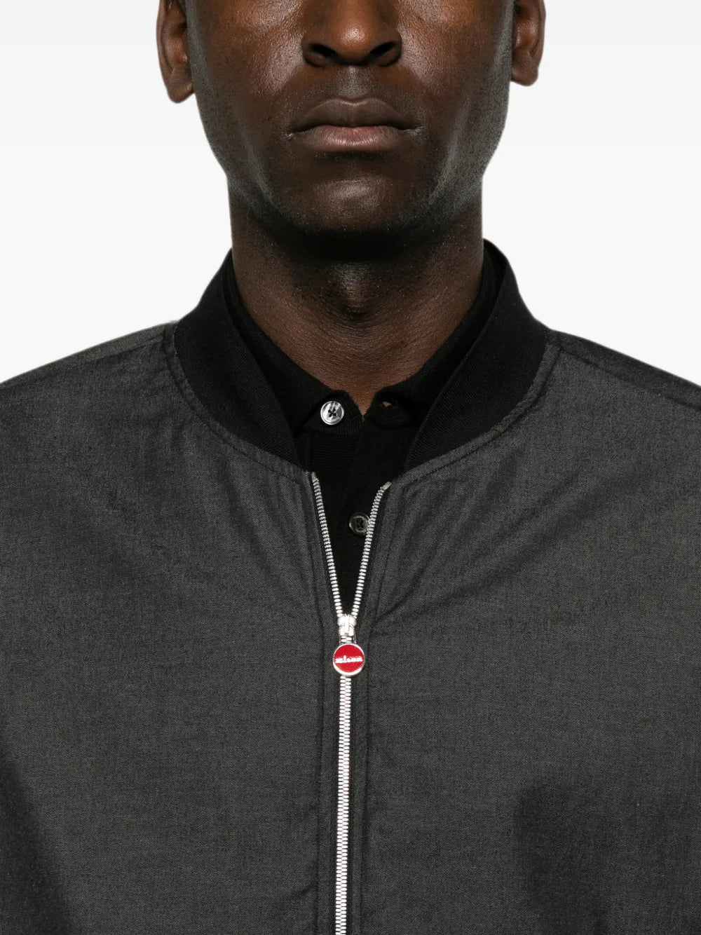 zip-fastening bomber jacket
