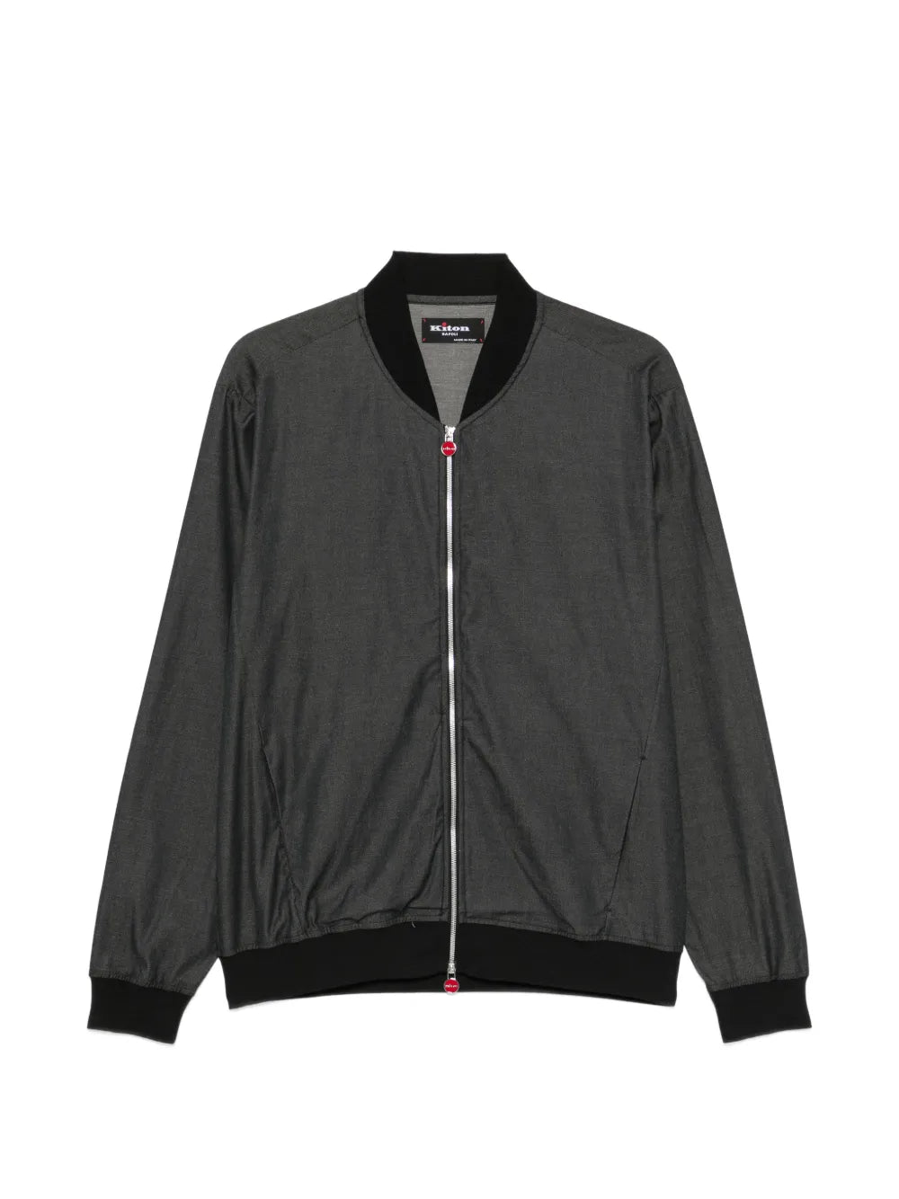 zip-fastening bomber jacket