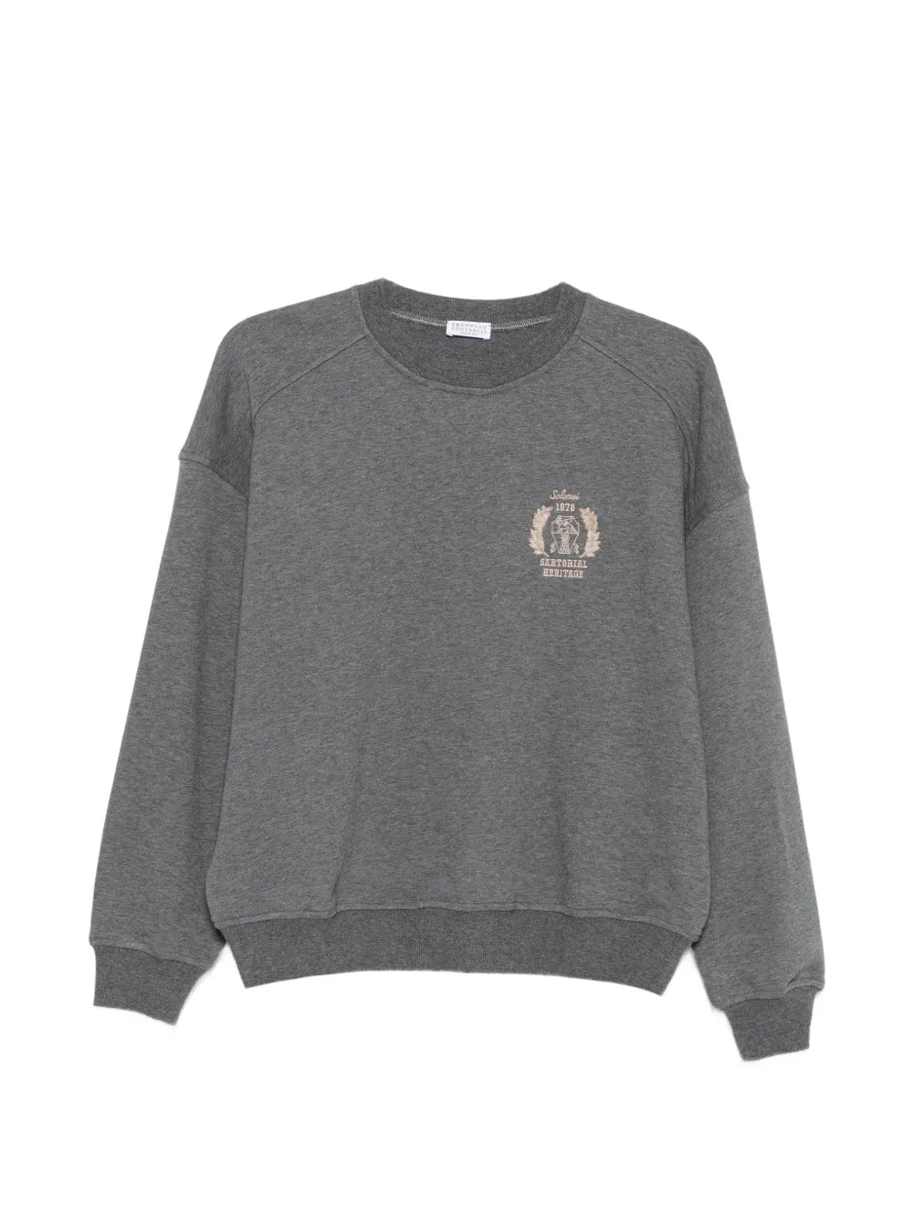 logo-embroidered raglan-sleeve sweater