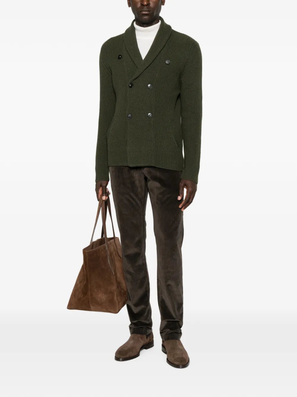 belt-loops corduroy trousers