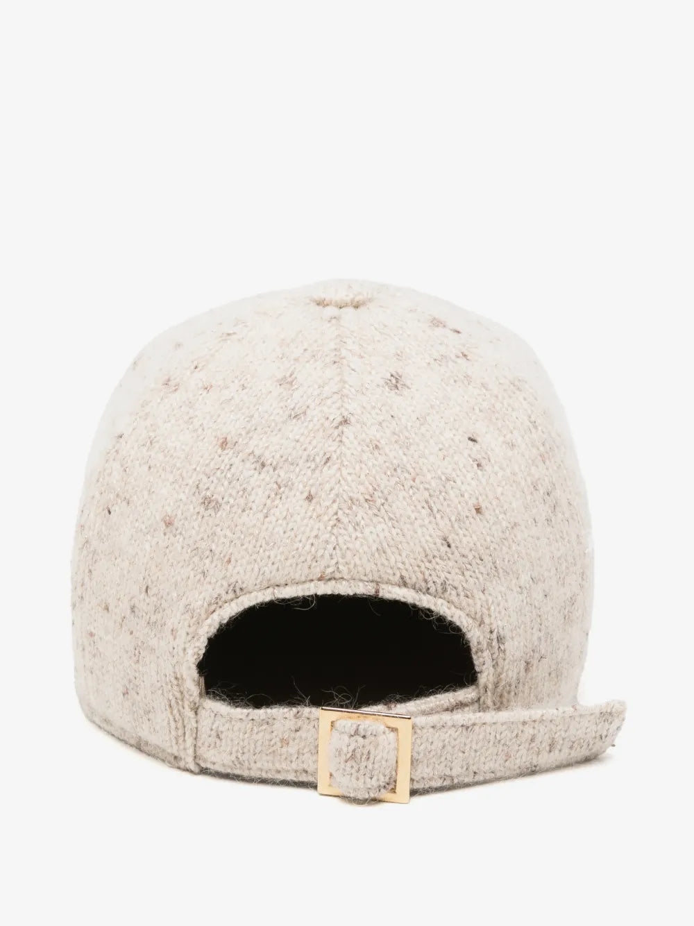 flecked-knit baseball cap