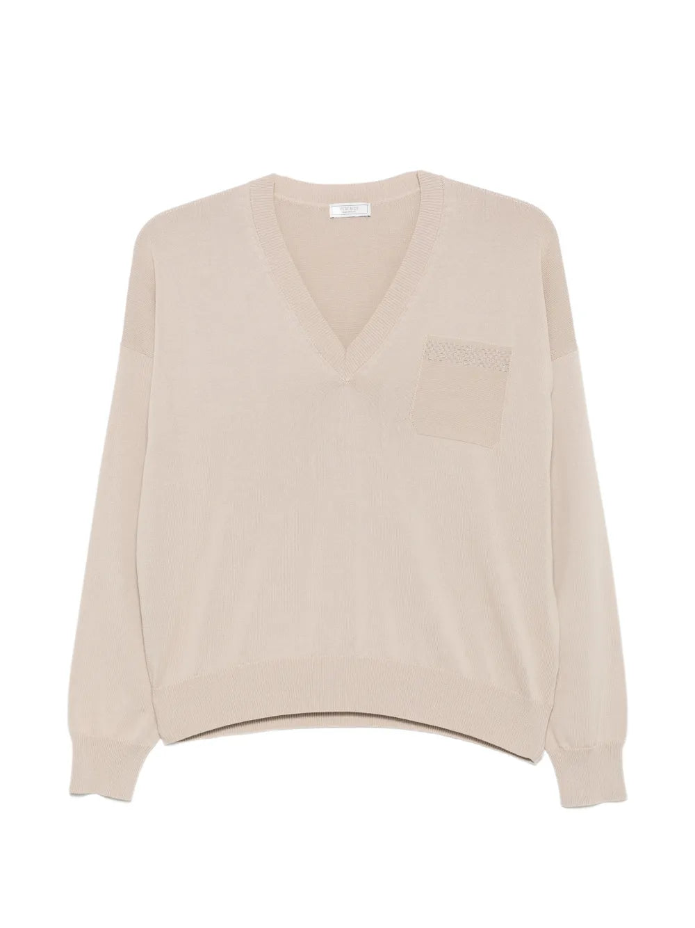 V-neck pocket sweater