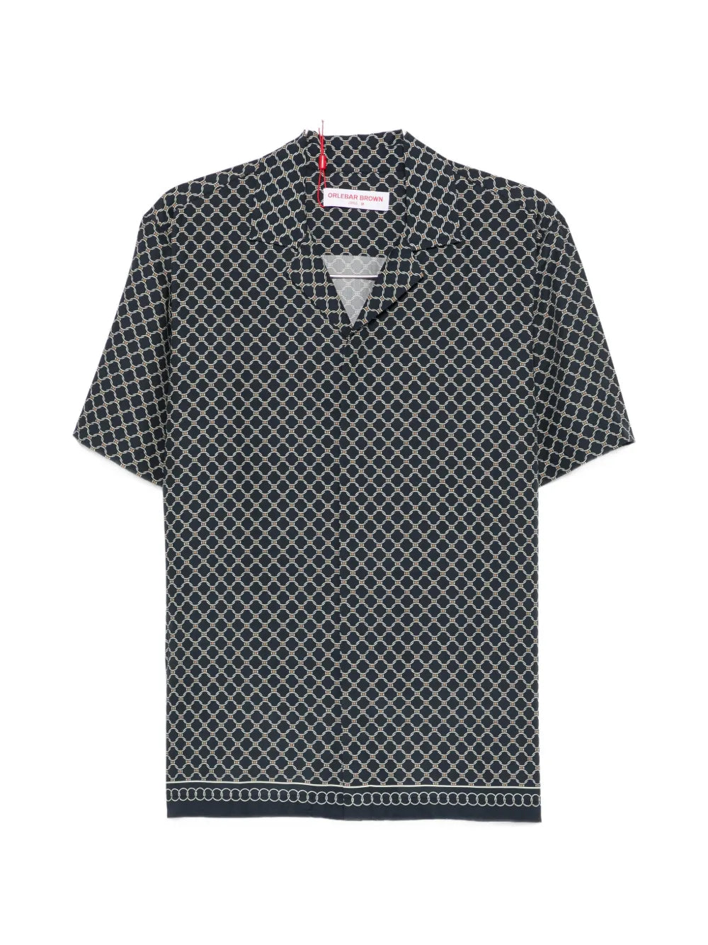 geometric-print short-sleeve shirt