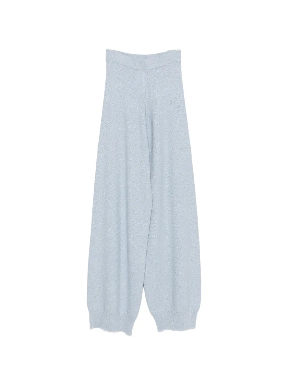 metallic-effect wide-leg trousers