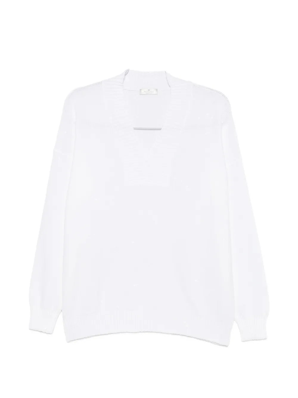 V-neck knitted sweater