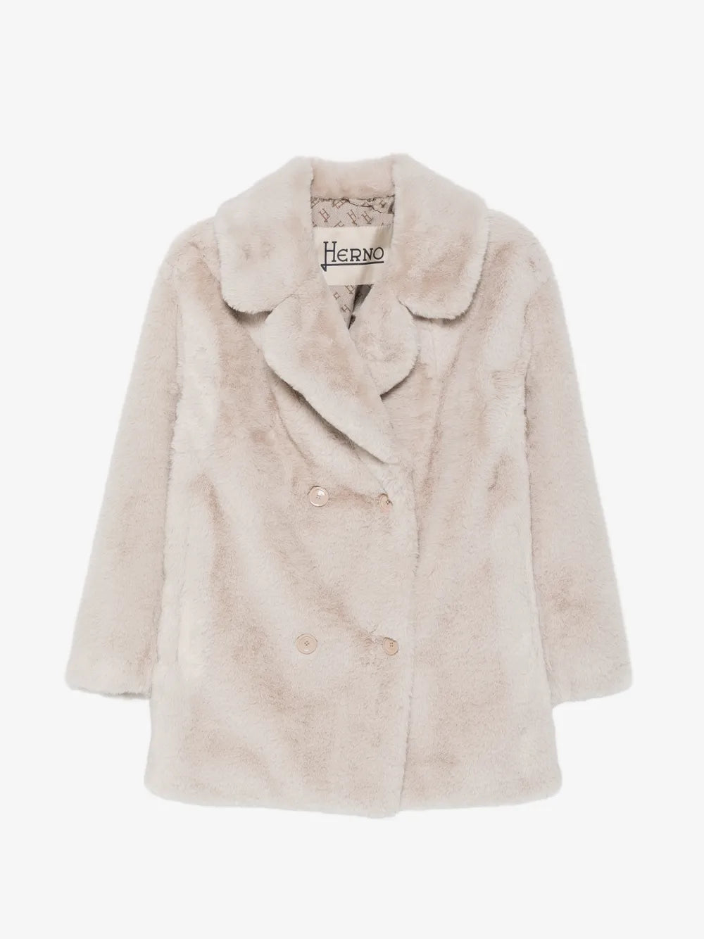 faux-fur double-breasted coat