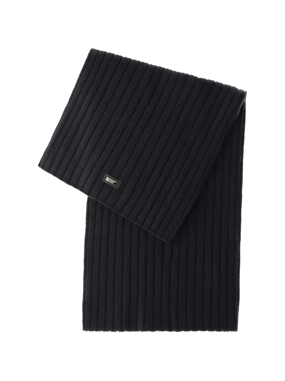 ribbed-knit cashmere scarf