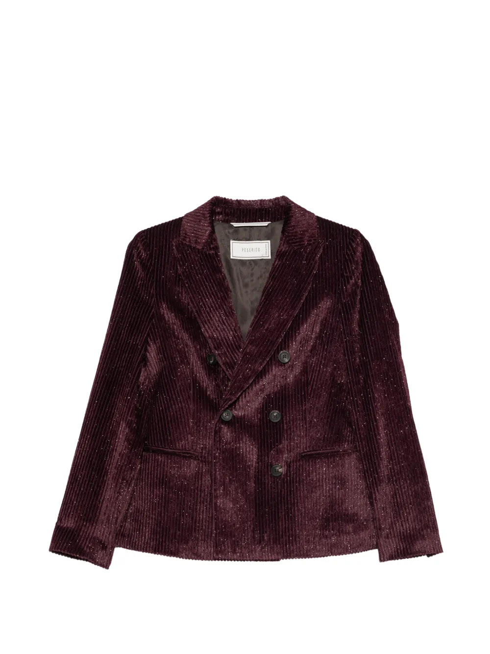 double-breasted corduroy blazer