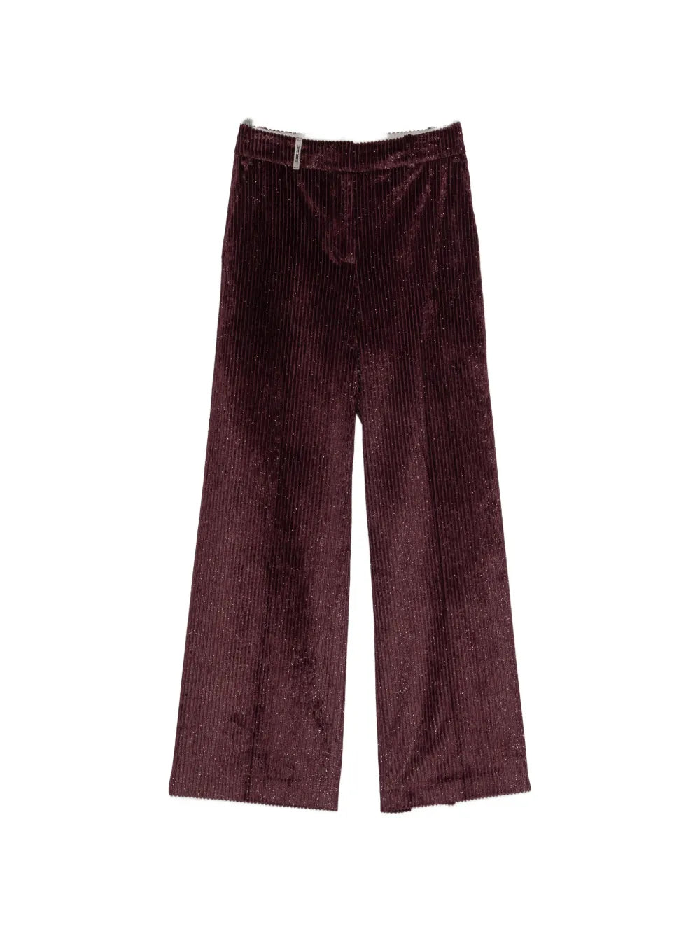 glitter-effect corduroy straight trousers