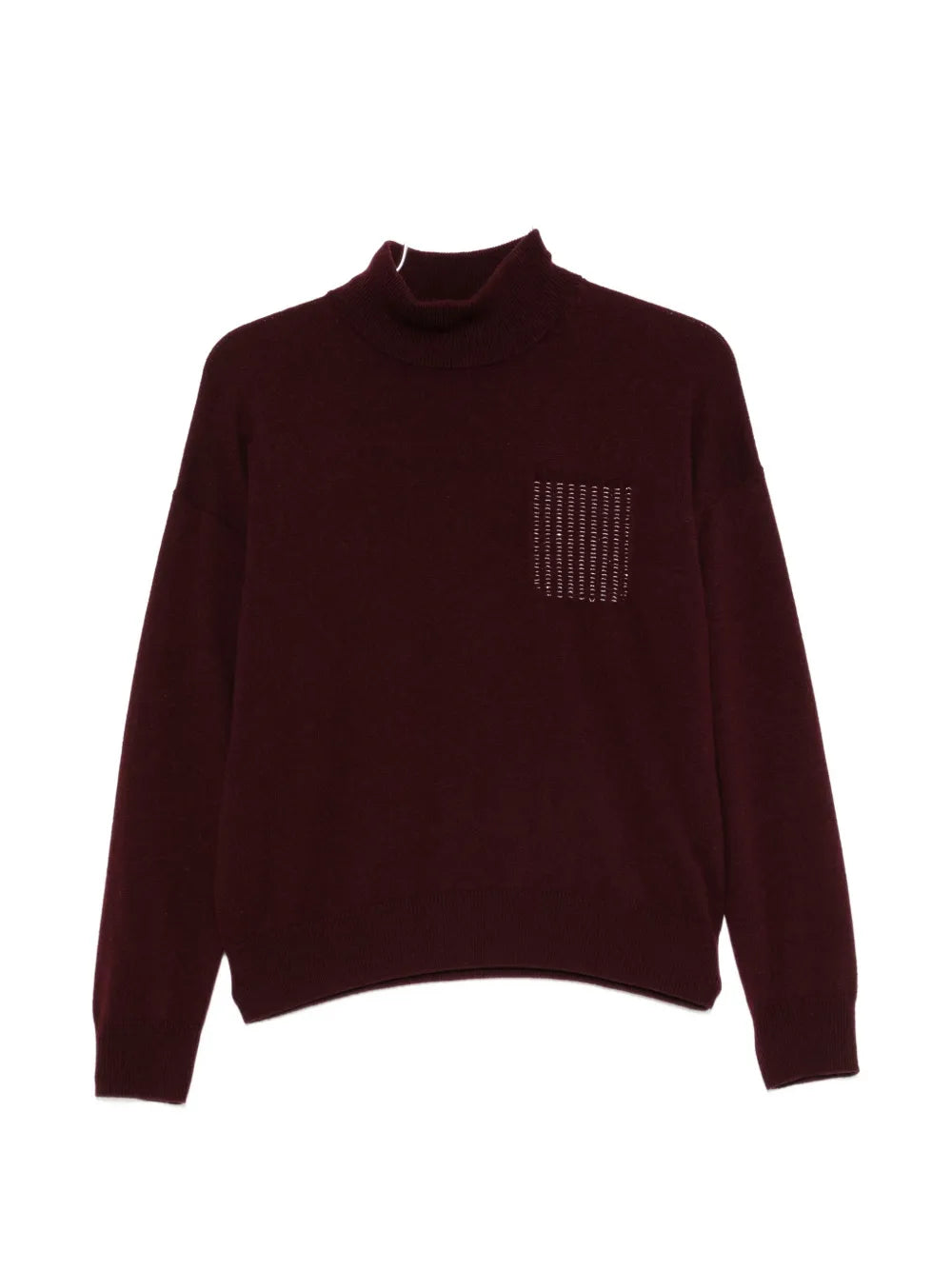 bead-embellished high-neck sweater