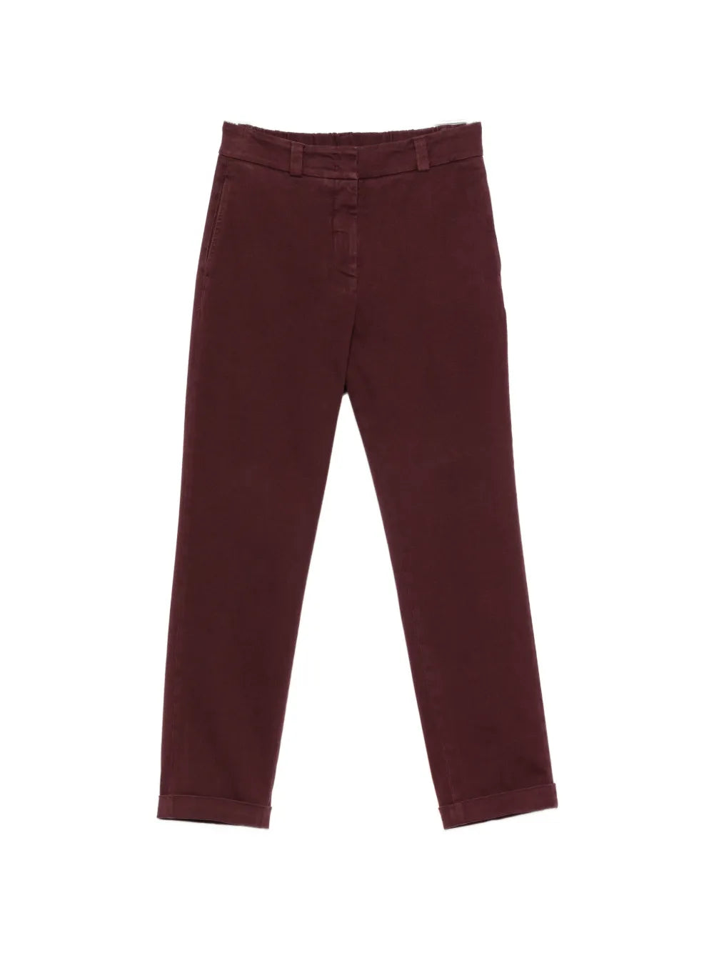 stretch-cotton straight trousers