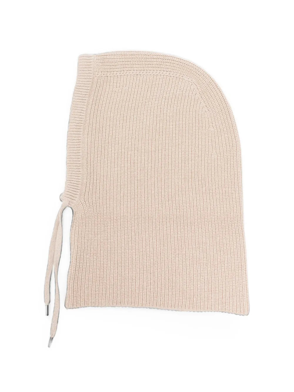 ribbed-knit drawstring balaclava