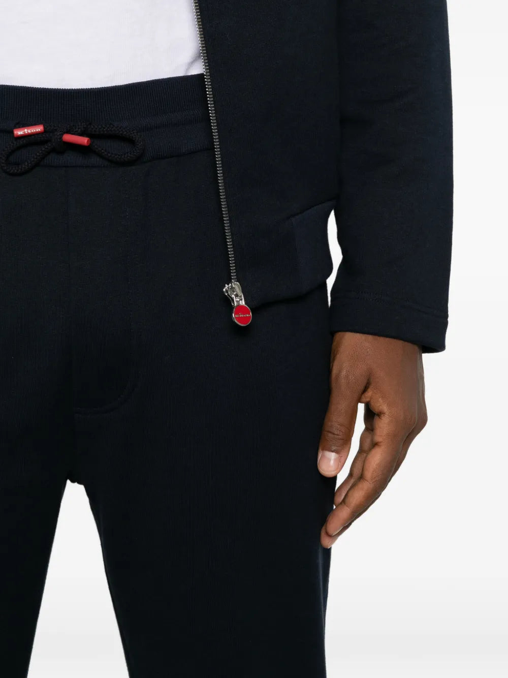 hooded zip-up jumpsuit