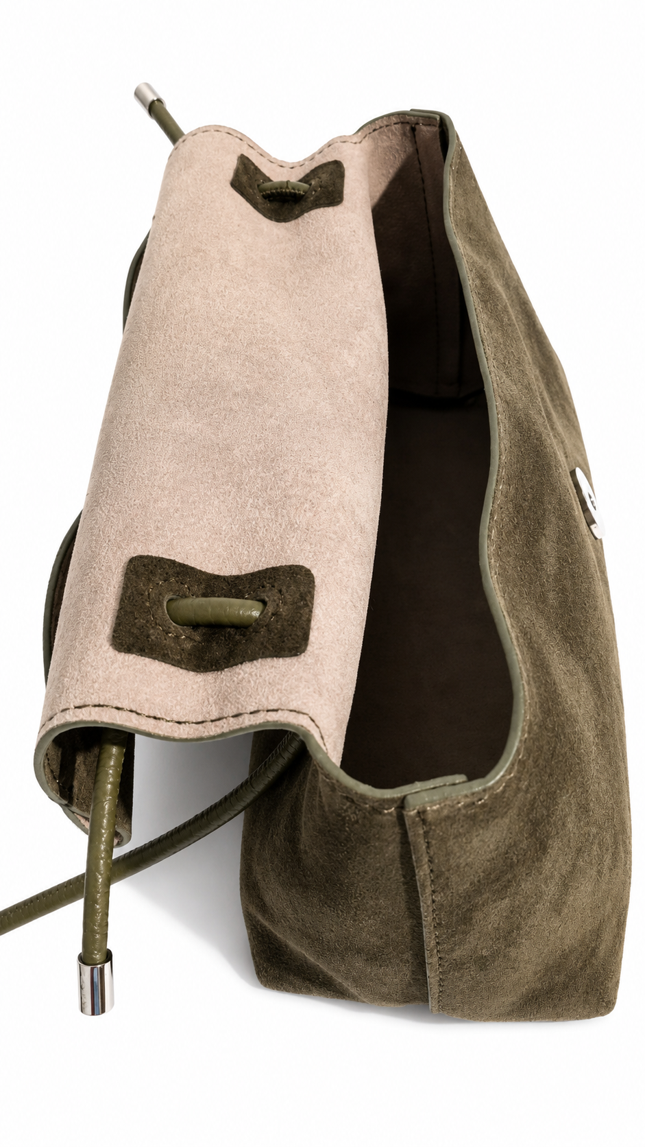 suede-finish logo-patch tote bag