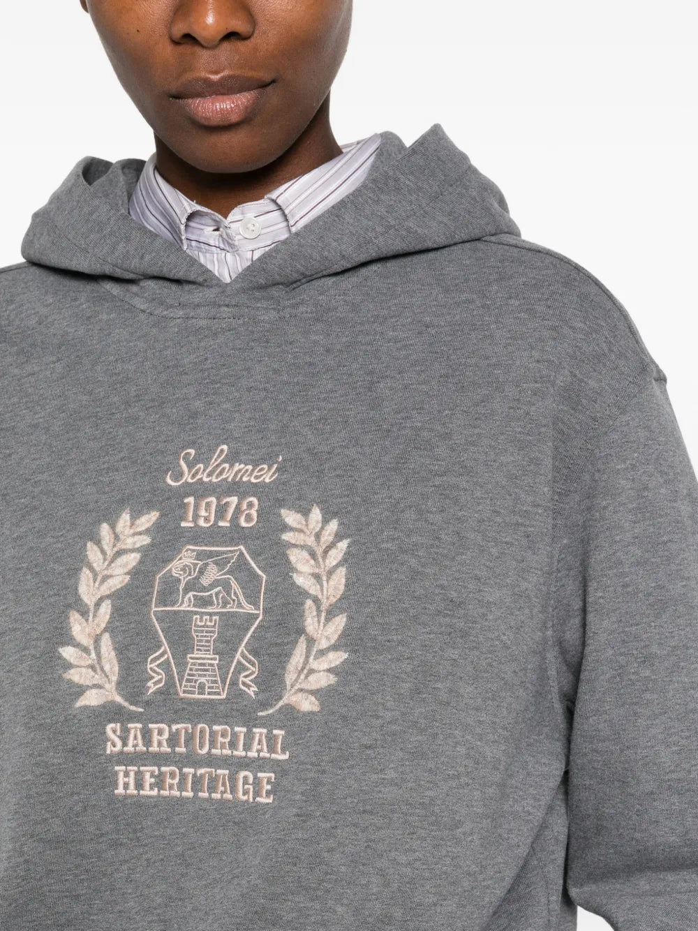 logo-embroidered hoodie