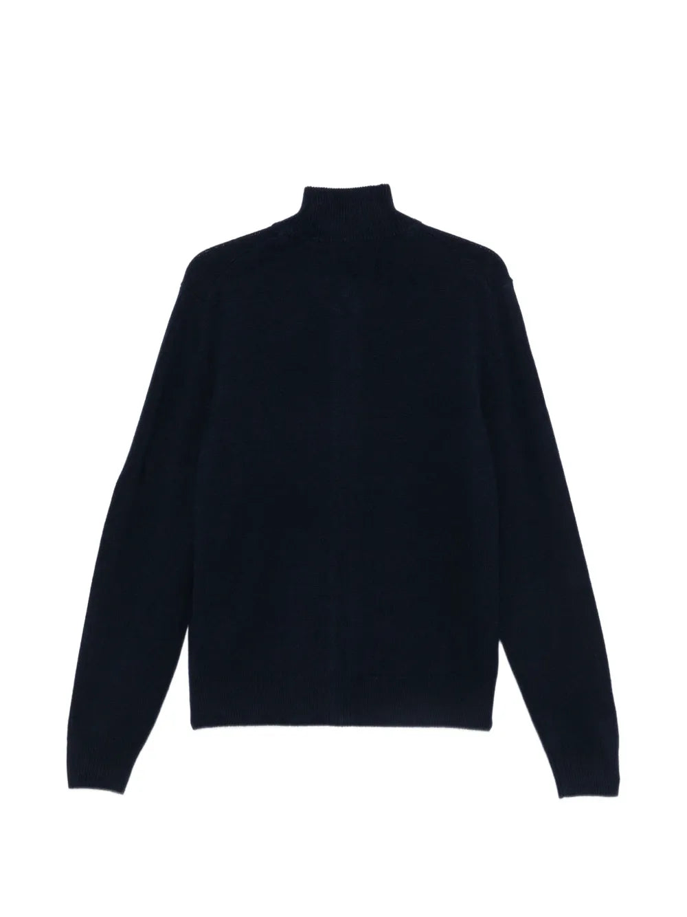 zip-up high-neck cardigan