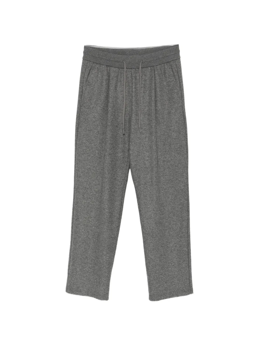drawstring straight-leg trousers