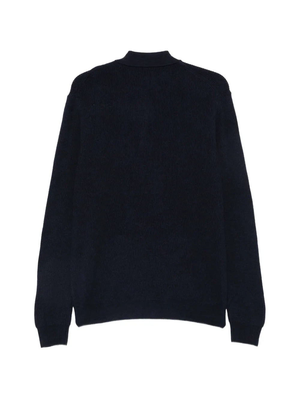 ribbed-knit zip-up cardigan