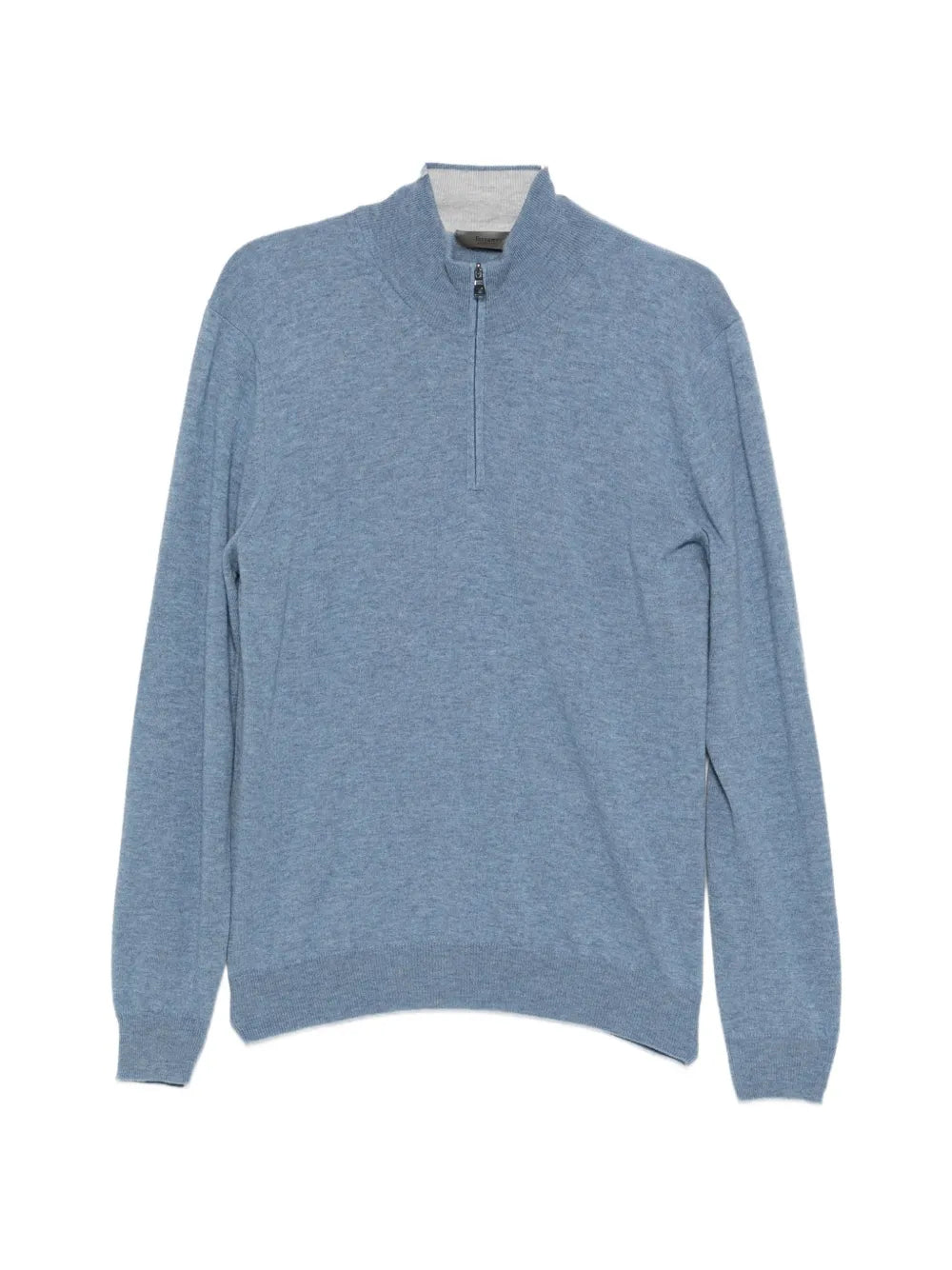 quarter-zip knitted sweater