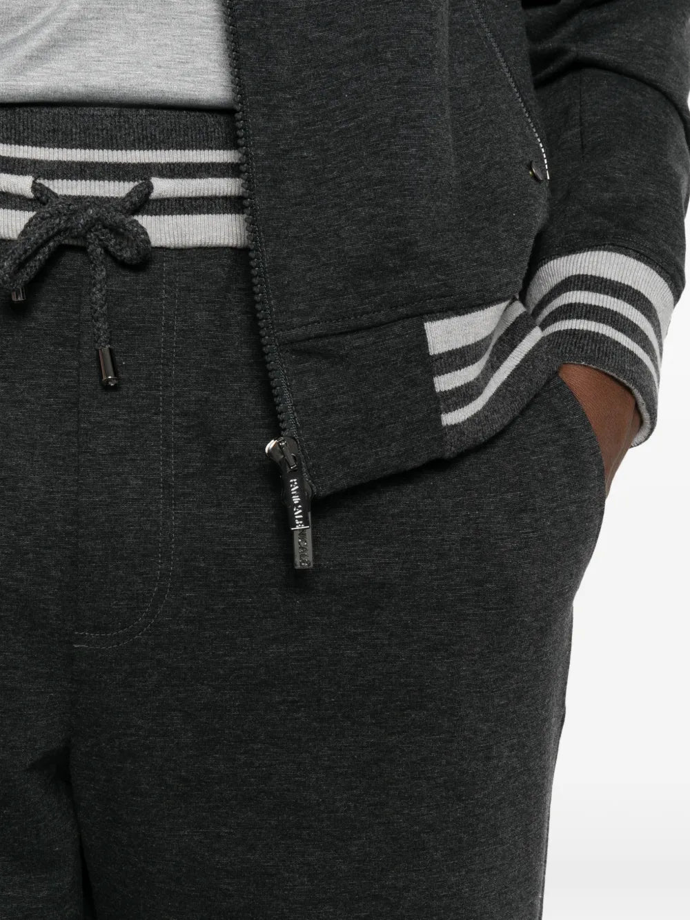 striped drawstring track pants