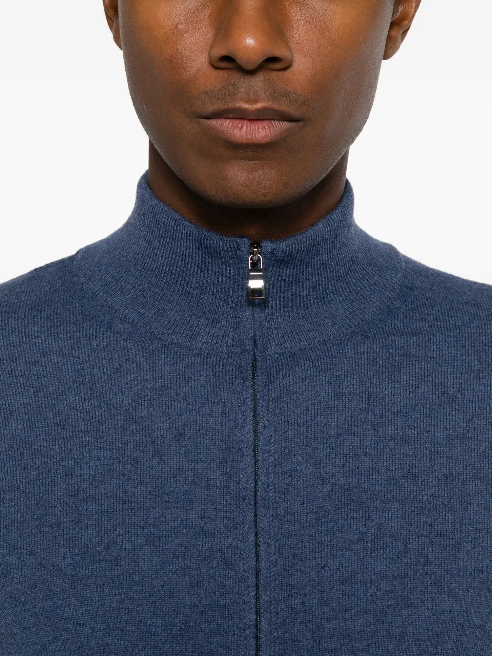 long-sleeve zip-fastening cardigan
