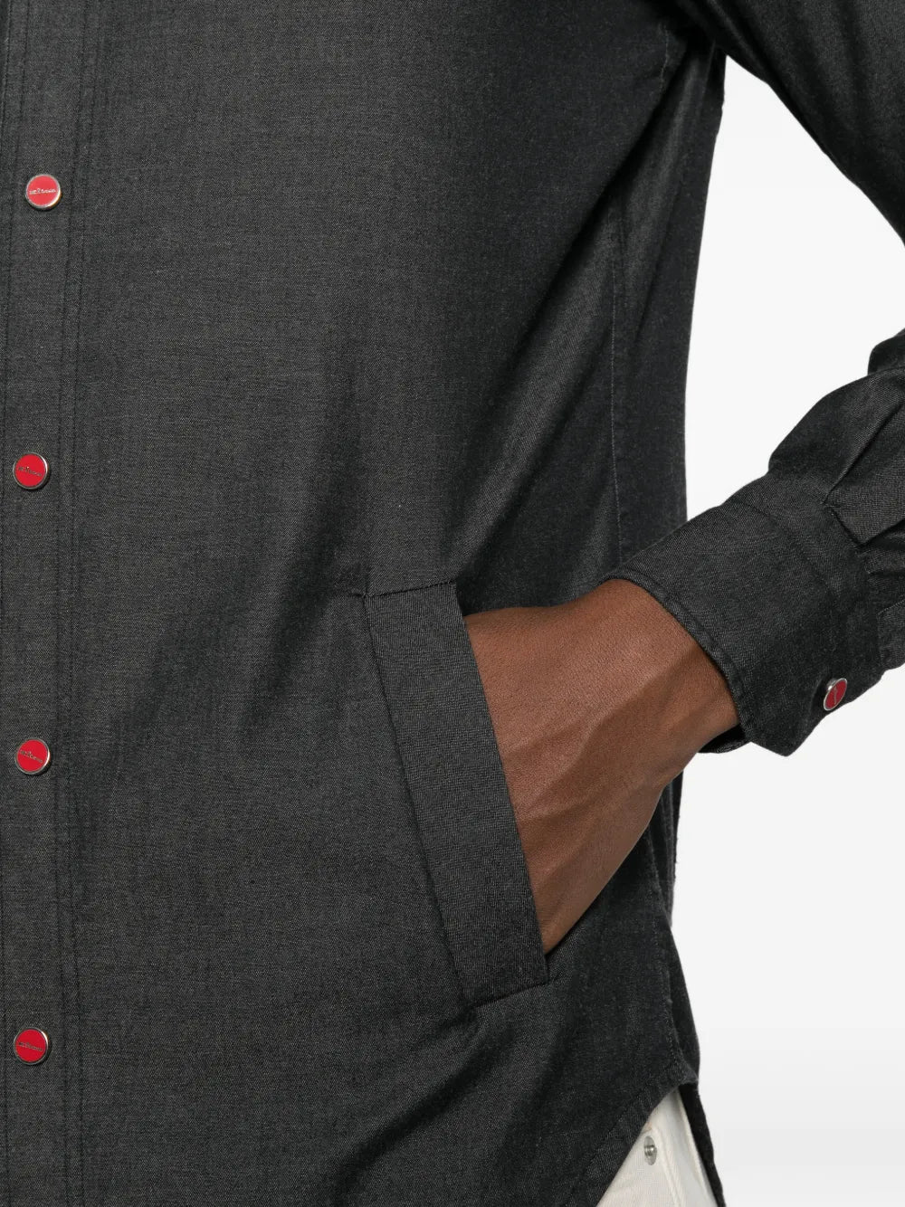 Mariano hooded button-fastening shirt