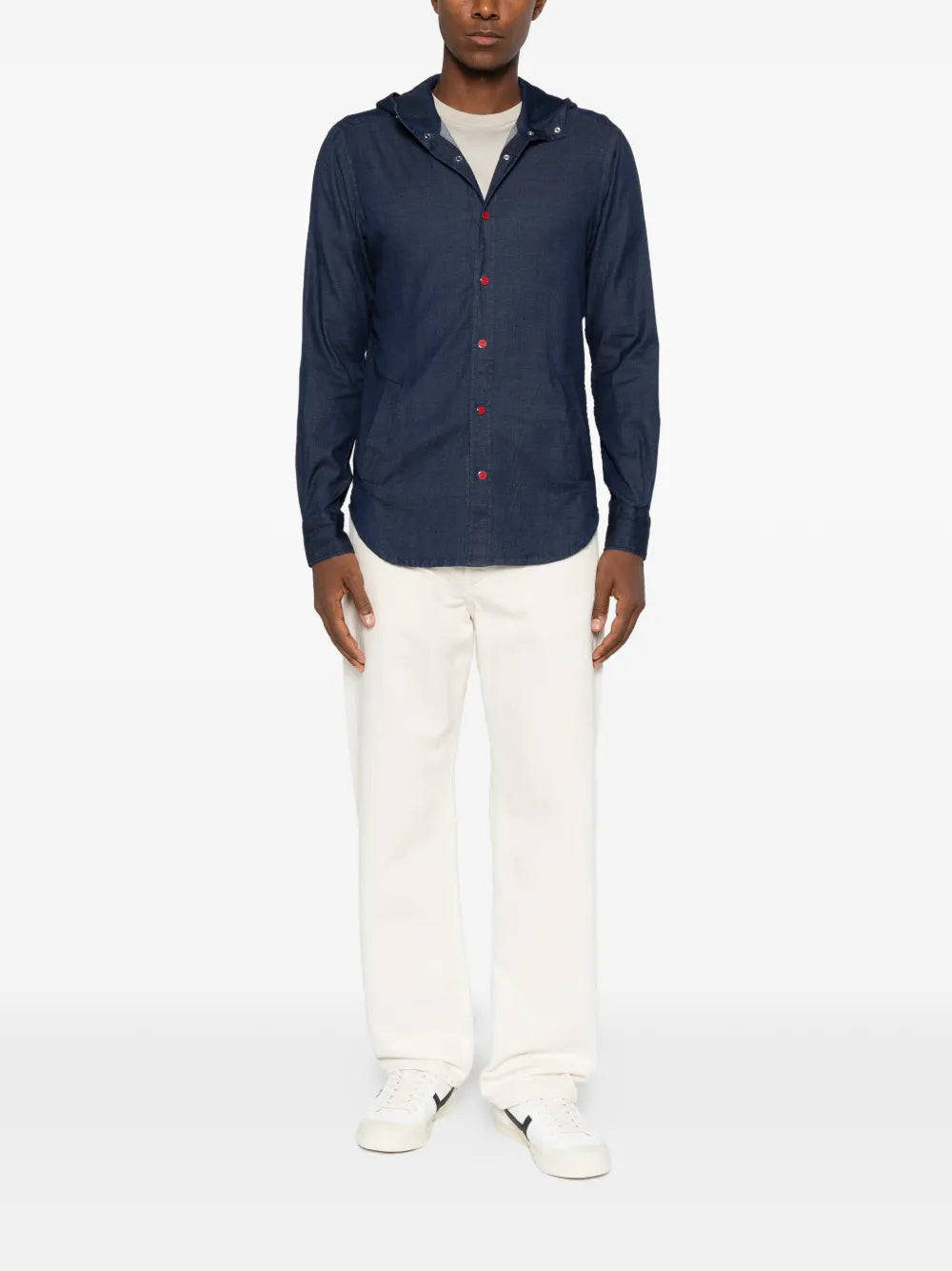 Mariano hooded button-fastening shirt