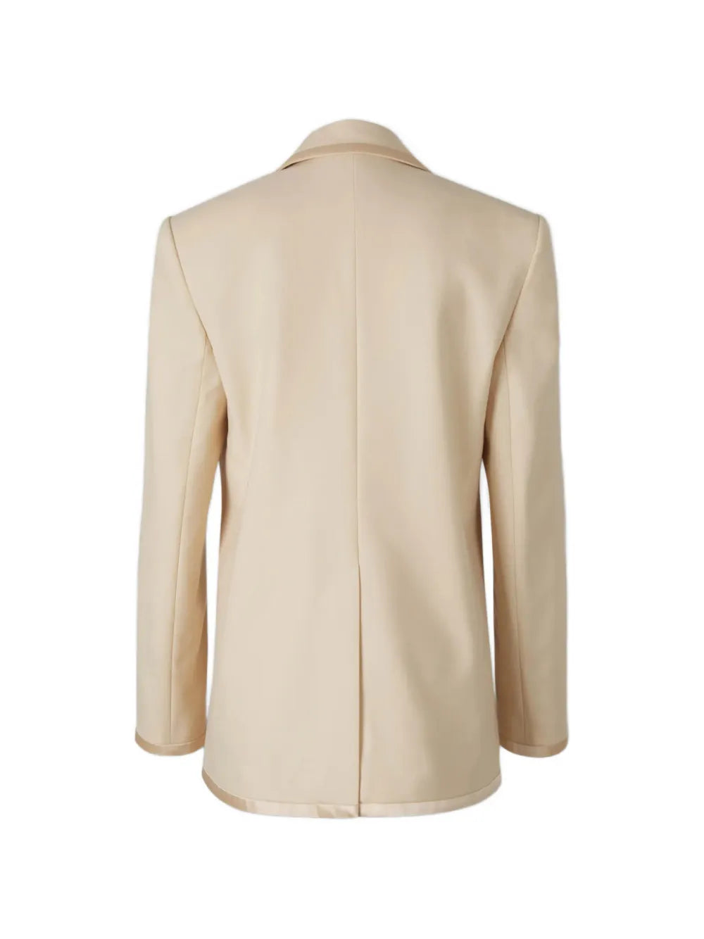 embroidered-crest satin-trim jacket