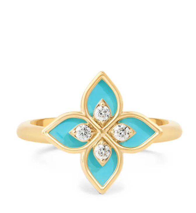 18kt yellow gold diamonds ring