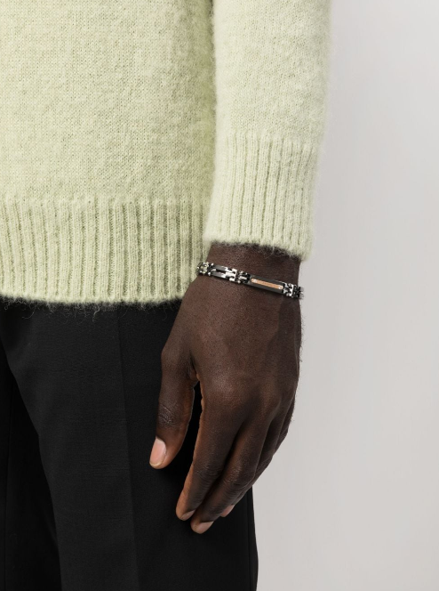 Freetime engraved-logo diamond-detail bracelet