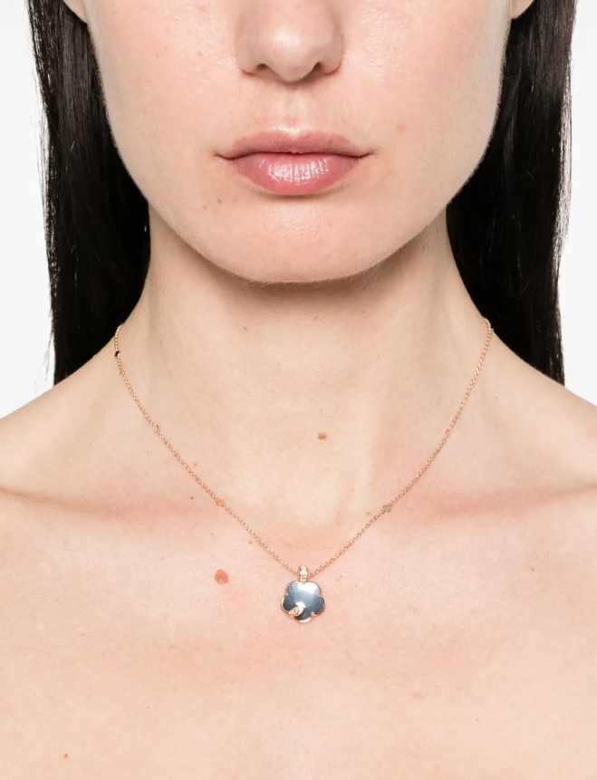 18K rose gold Petit Joli Lunaire diamond necklace