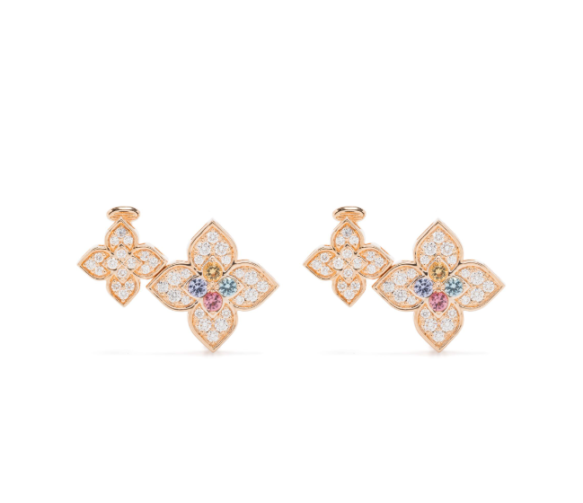 18K rose gold Venetian Princess multi-stone earrings