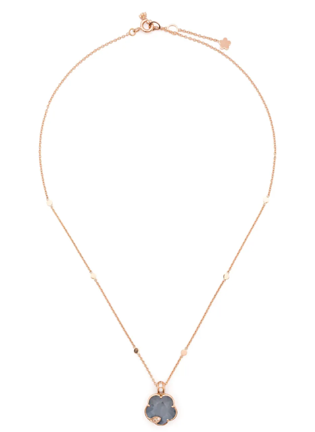 18K rose gold Petit Joli Lunaire diamond necklace