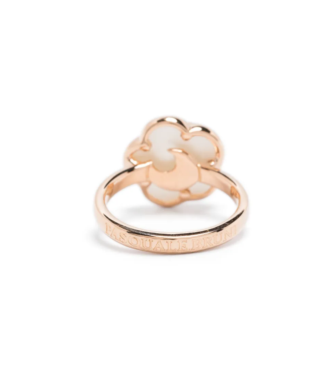 18K rose gold Petit Joli Lunaire diamond and pearl ring