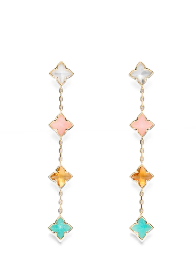 18kt yellow gold diamonds earrings
