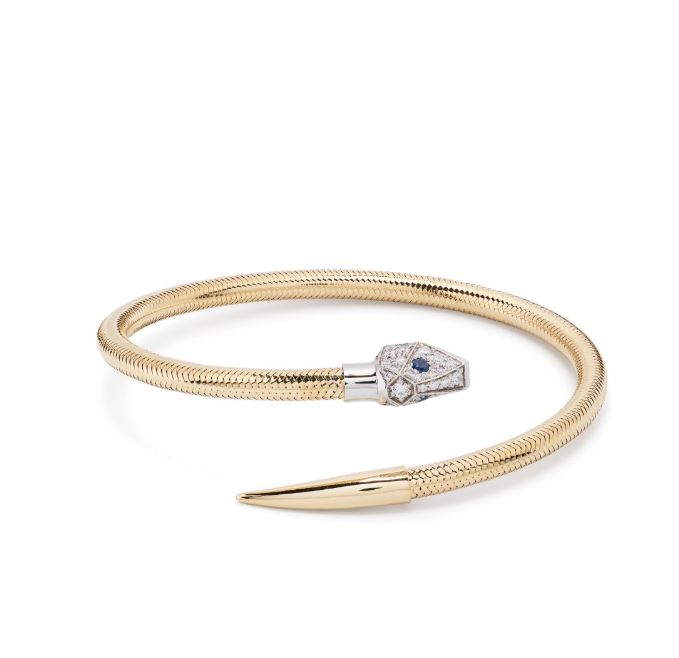 Pulsera Nobile de oro amarillo de 18 kt con diamantes y zafiros 