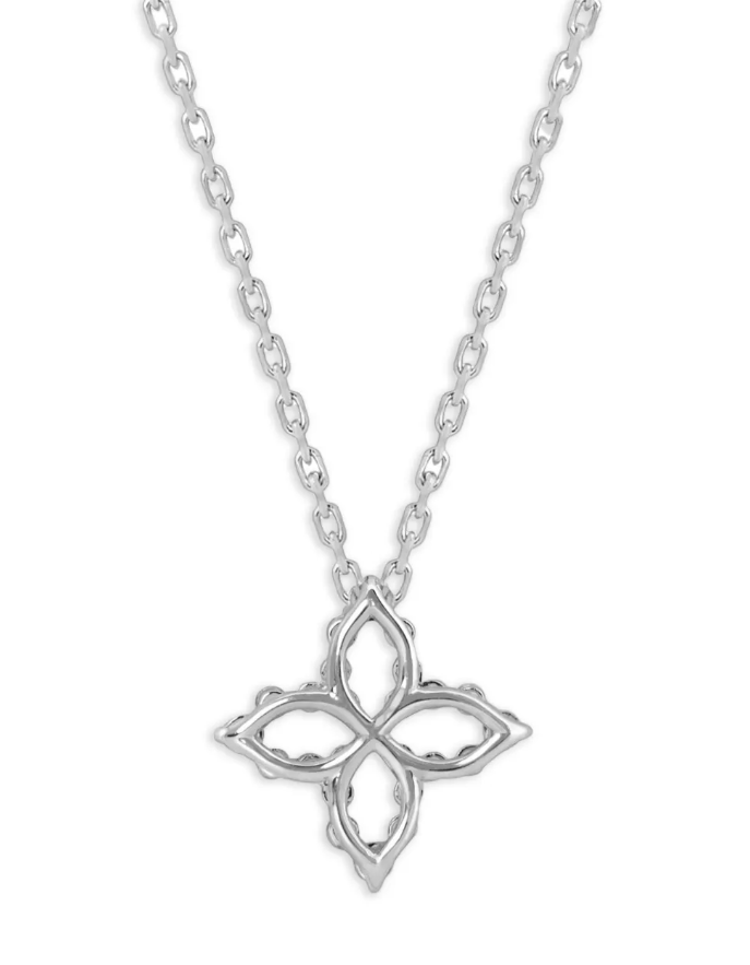 18kt white gold diamonds necklace