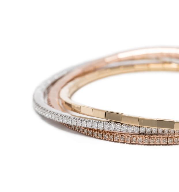 18kt rose gold white gold yellow gold white/brown diamonds