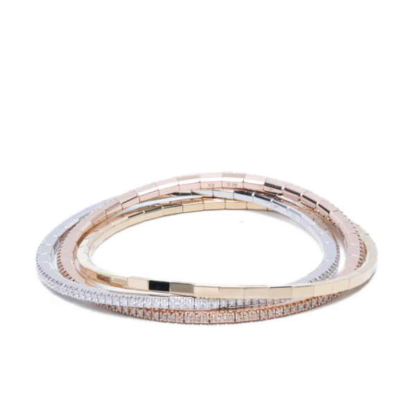 18kt rose gold white gold yellow gold white/brown diamonds