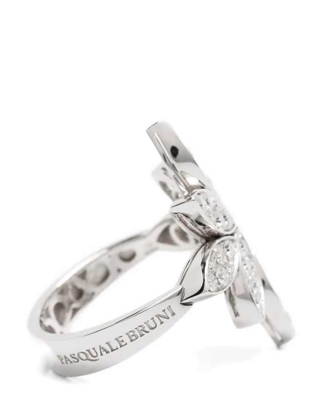 18kt white gold Ghirlanda diamond ring