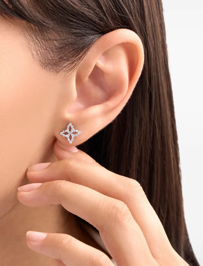 18kt white gold diamonds earrings