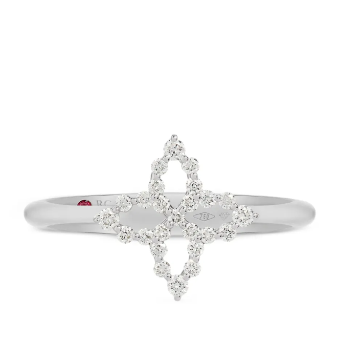 18kt white gold diamonds ring